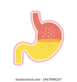 Digestion vector pictogram illustration isolated on white background.