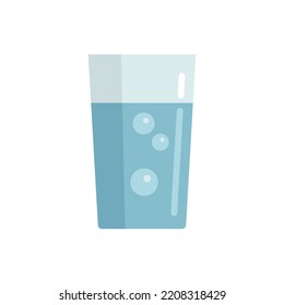 Digestion water glass icon. Flat illustration of Digestion water glass vector icon isolated on white background