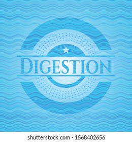 Digestion water representation style emblem. Vector Illustration. Detailed.