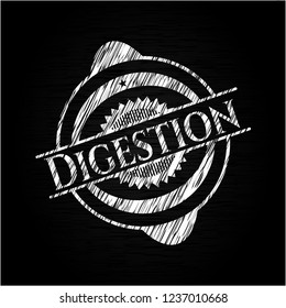 Digestion written on a blackboard