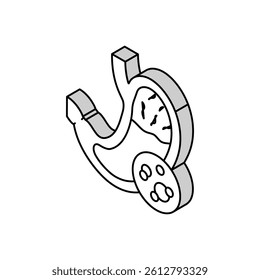 digestive enzymes gastroenterologist isometric icon vector. digestive enzymes gastroenterologist sign. isolated symbol illustration
