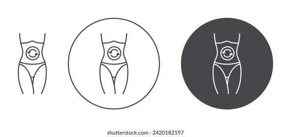 Digestive Health Vector Illustration Set. Gut Health Medical Sign suitable for apps and websites UI design style.