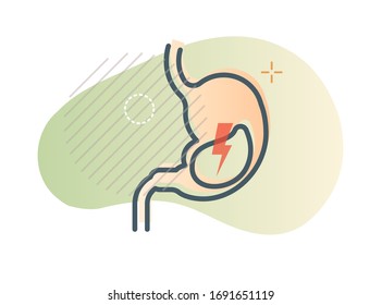 Digestive Problems - Diarrhoea Symptom - Icon as EPS 10 File