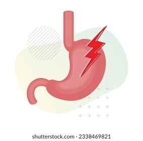 Digestive Problems - Stomach Cramps - Icon as EPS 10 File