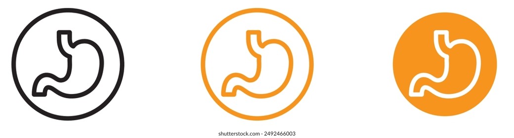 Digestive Stomach Icon for Health and Medical Graphics Ideal for Representing Stomach Anatomy and Digestive Health