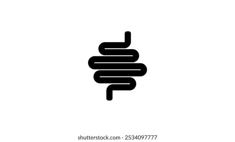 Digestive symbol , black isolated silhouette