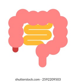 digestive system colorful flat style icon