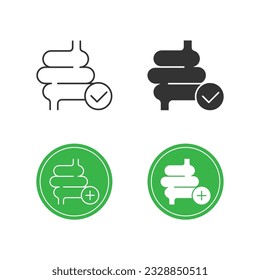 Digestive System Icon Set Vector Design.