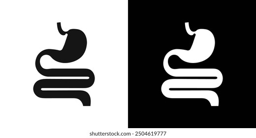 Digestive system icon Symbol mark in filled style