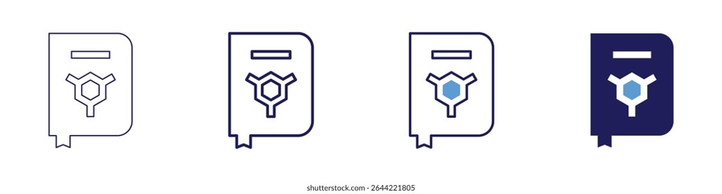 Digestive tract icon in 4 different styles. Thin Line, Line, Bold Line, Duotone. Duotone style. Editable stroke.