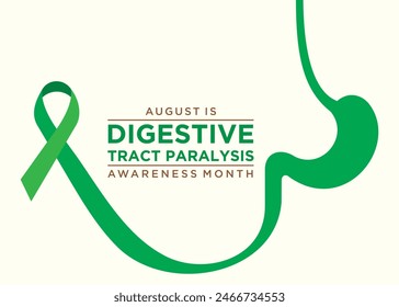 Digestive Tract Paralysis Awareness Month, observed in July, aims to raise awareness about digestive tract paralysis conditions.