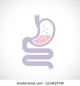 Digestive Tract Vector Icon Illustration Isolated On White Background