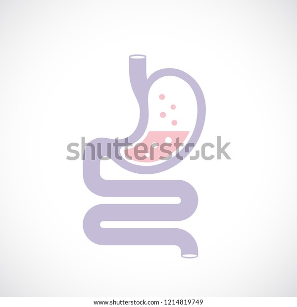 Digestive tract vector icon illustration\
isolated on white\
background