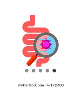 Digestive Tract with Virus Icon
