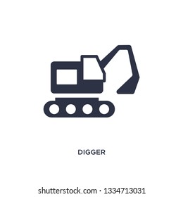 digger icon. Simple element illustration from history concept. digger editable symbol design on white background. Can be use for web and mobile.