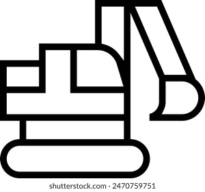 digger icon. Thin linear style design isolated on white background