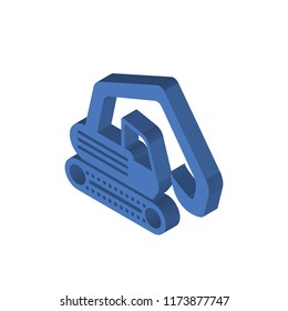 Digger isometric left top view 3D icon