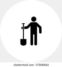 Digger Man with Spade Icon