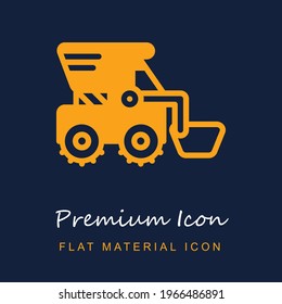 Digger premium material ui ux isolated vector icon in navy blue and orange colors