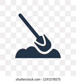 Digger vector icon isolated on transparent background, Digger transparency concept can be used web and mobile