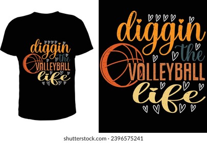  Diseño de camiseta Diggin The Volleyball Life