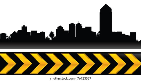 digging banner cityscape