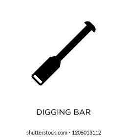 Digging bar icon. Digging bar symbol design from Construction collection. Simple element vector illustration on white background.