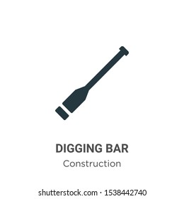 Digging bar vector icon on white background. Flat vector digging bar icon symbol sign from modern construction collection for mobile concept and web apps design.