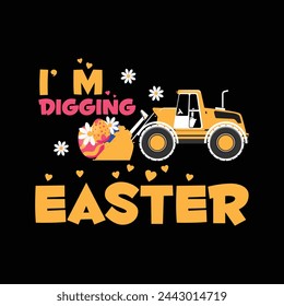 I'm digging easter, digging, bunny easter, easter vector, easter lover