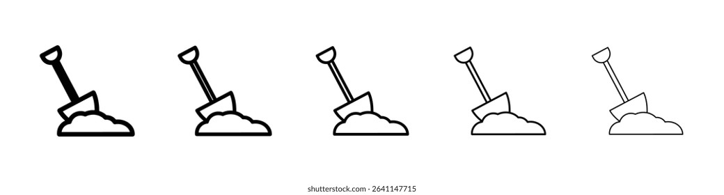 Digging icon concept. graphic design, logo, Web, UI.