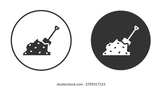 Icono de excavación en estilo glifo para Diseño web. Iconos de UI UX