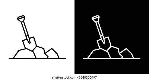 Digging icon Graphic vector set for ui design