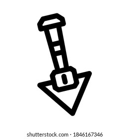 icono de excavación o logotipo símbolo de señalización aislado ilustración vectorial - iconos vectoriales de estilo negro de alta calidad
