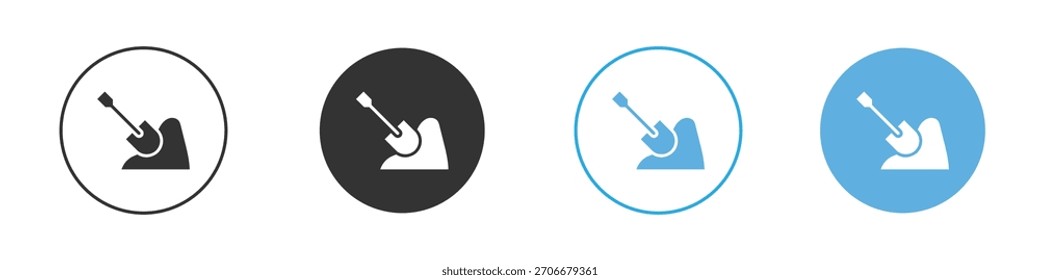 Ícone de escavação Conjunto de design de modelo de logotipo