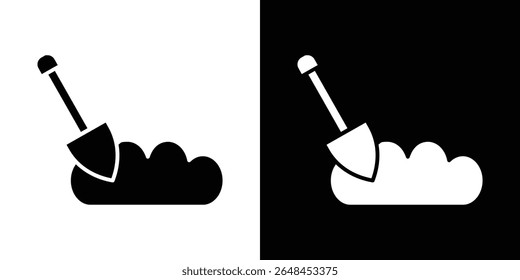 Digging icon symbol collection. Flat vector stock illustration.