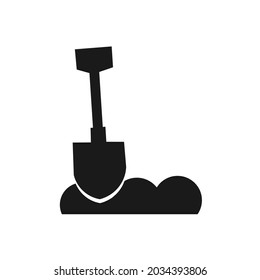 digging icon or symbol design with a spade