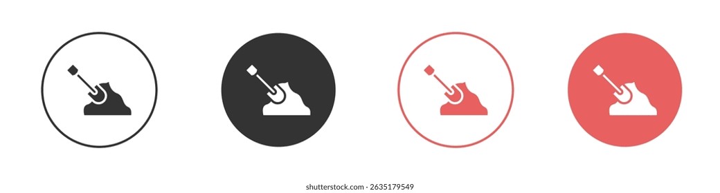 Digging icon vector design template simple and clean style