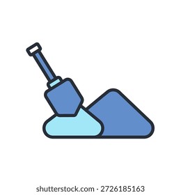 Grabensymbol. vector.Editable stroke.linear style Zeichen zur Verwendung Web-Design, logo.Symbol-Illustration.