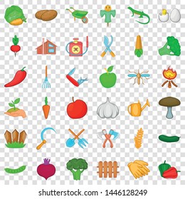 Digging icons set. Cartoon style of 36 digging vector icons for web for any design