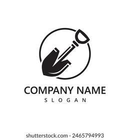 Digging logo design template vector illustration, Mining icon