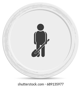 Digging man icon.