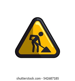 digging man icon illustration isolated vector sign symbol