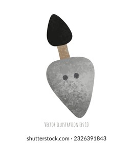 Digging shovel hand drawn, isolated on white background  ,vector illustration EPS 10