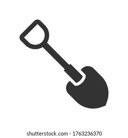 Digging shovel icon, vector graphics