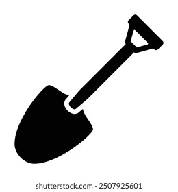 Digging Shovel Icon, Vector Graphics