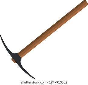 Digging tool, illustration, vector on white background.