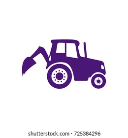 digging tractor icon vector