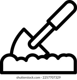 digging Vector illustration on a transparent background. Premium quality symmbols. Thin line vector icons for concept and graphic design.