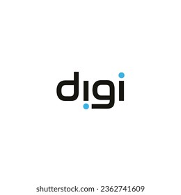 
Digi wordmark logo icon vector template.eps