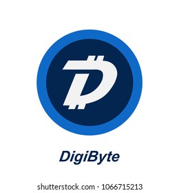 Digibyte Cryptocurrency Coin Sign